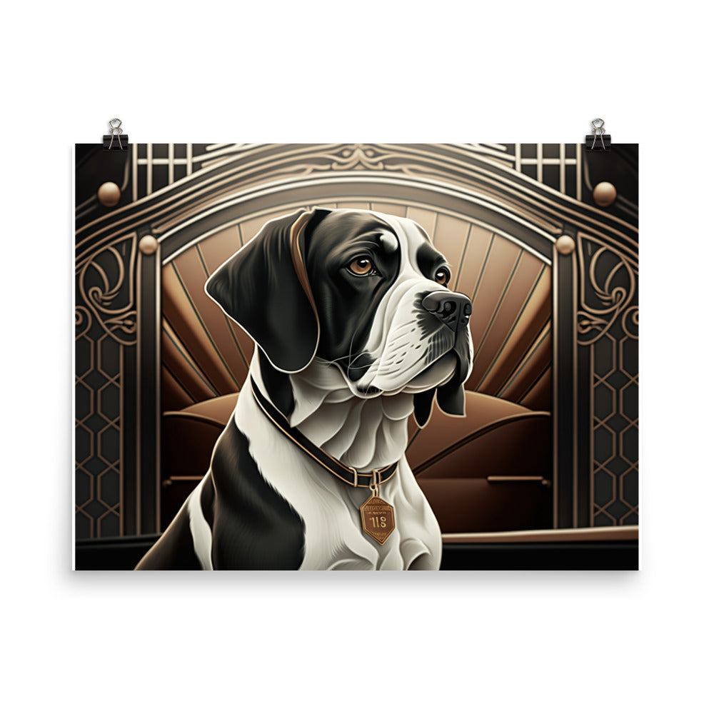Dog in art deco photo paper poster - Posterfy.AI
