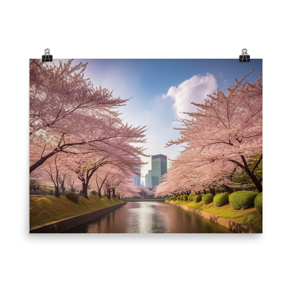 Sakura Season in Tokyo photo paper poster - Posterfy.AI