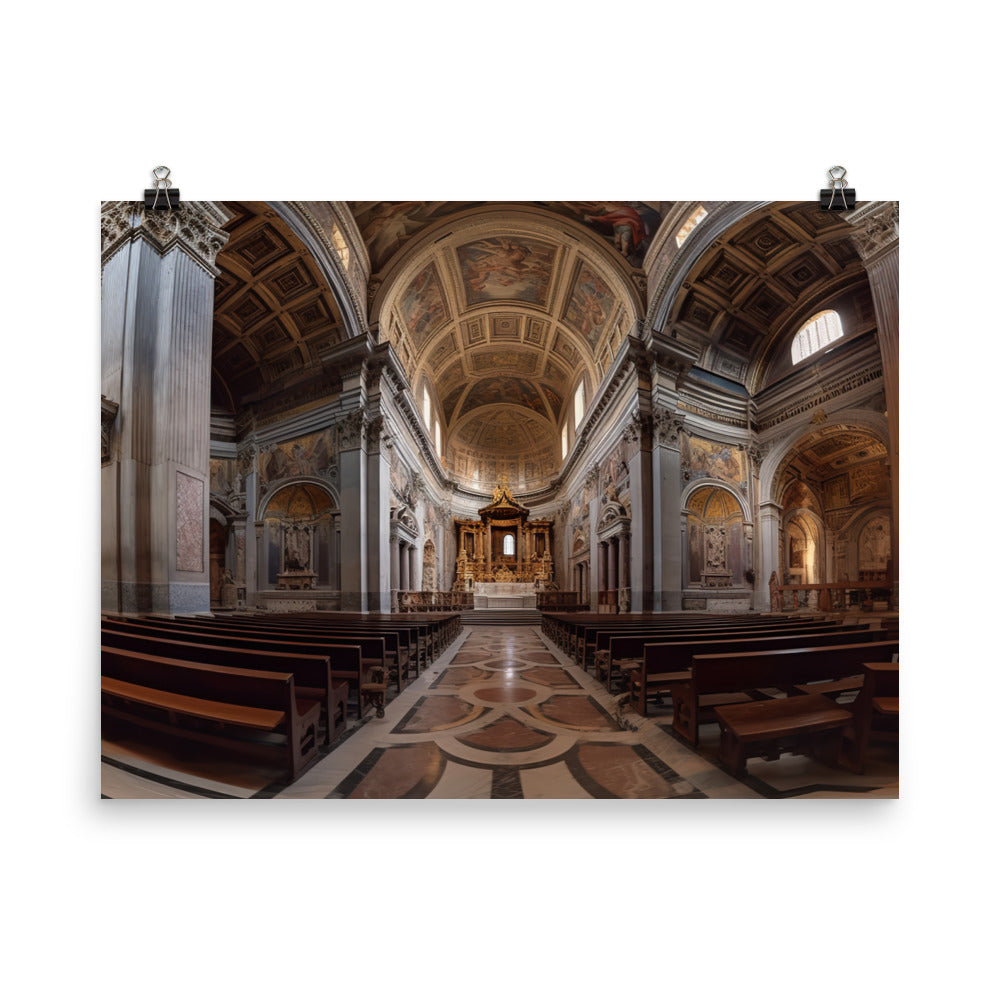 Romes Beautiful Churches photo paper poster - Posterfy.AI