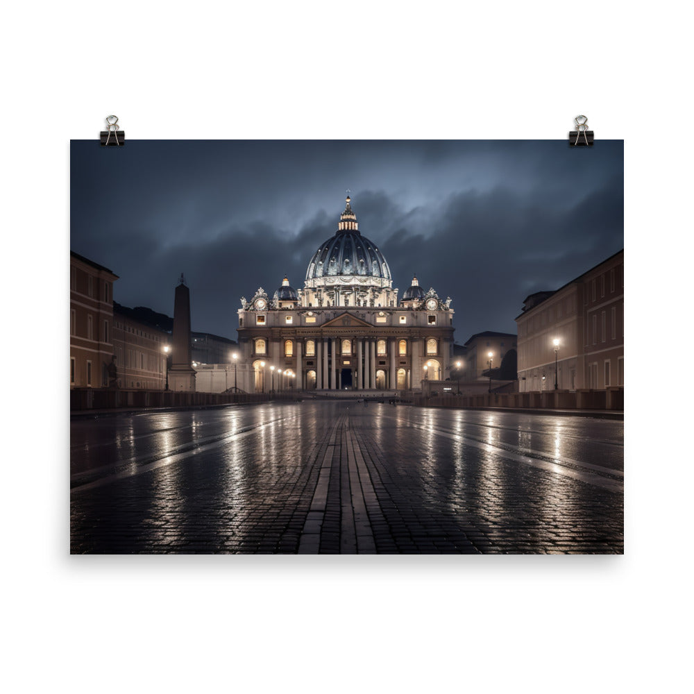 Romes Beautiful Churches photo paper poster - Posterfy.AI