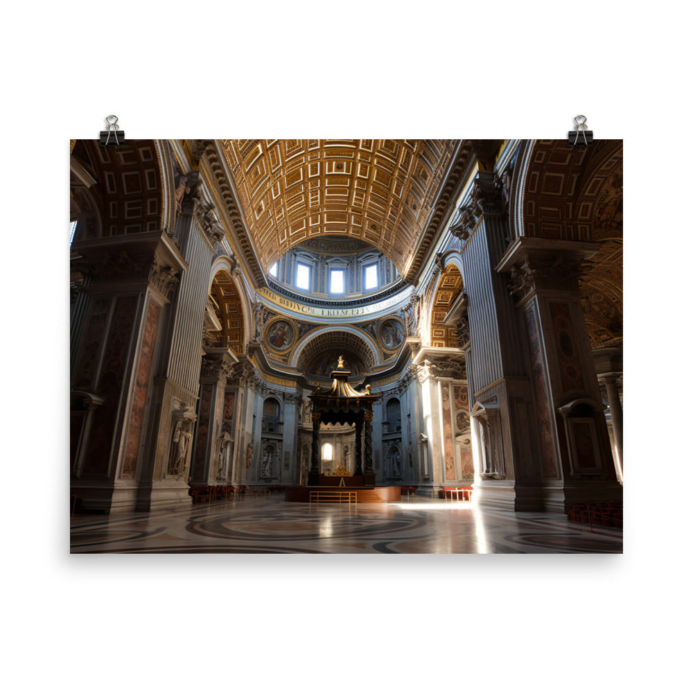 Romes Beautiful Churches photo paper poster - Posterfy.AI