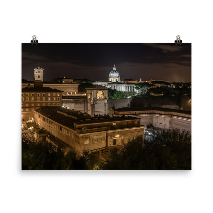 Rome by Night photo paper poster - Posterfy.AI