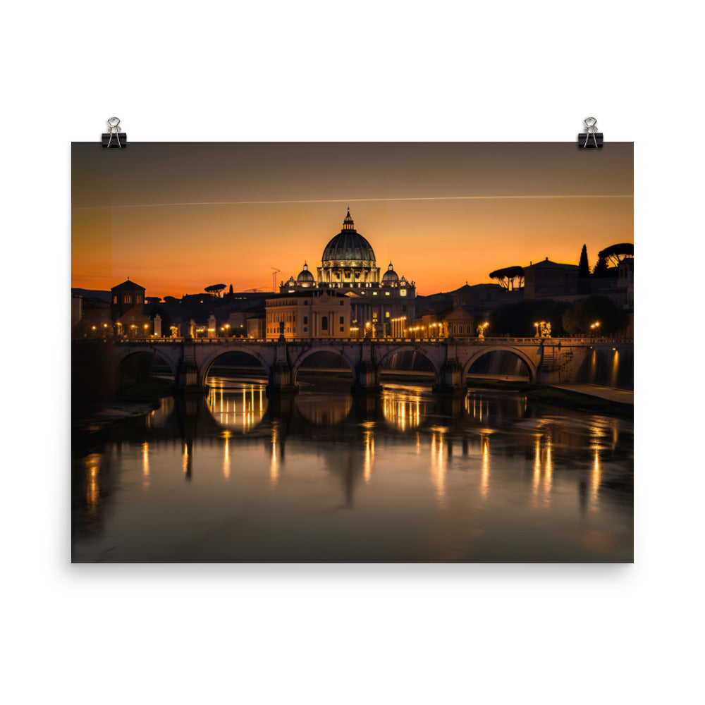 Romantic Rome photo paper poster - Posterfy.AI