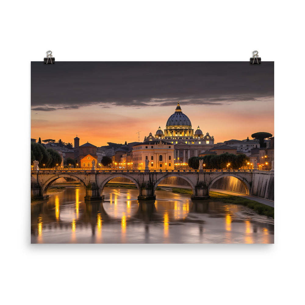 The Beauty of Romes Piazzas photo paper poster - Posterfy.AI