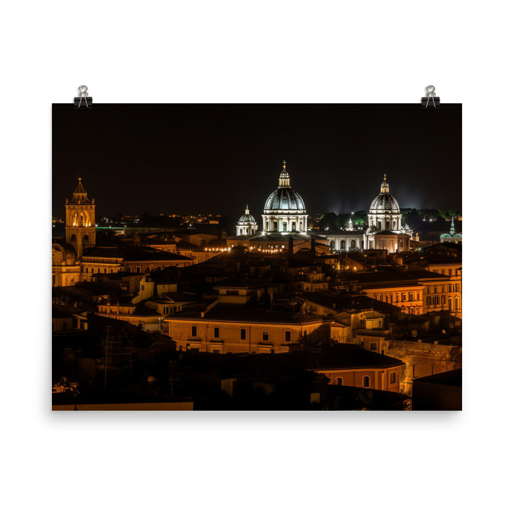 Rome at Night photo paper poster - Posterfy.AI