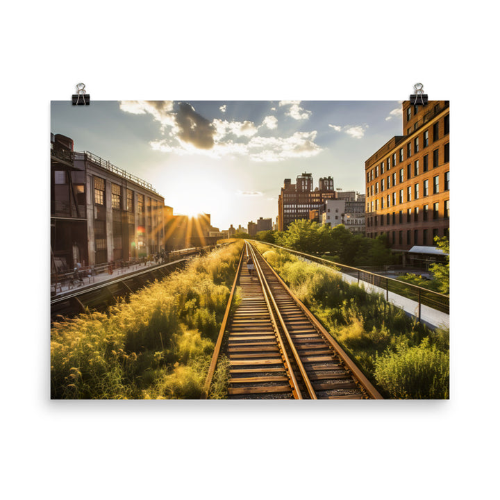 The High Line - A unique urban park in the sky photo paper poster - Posterfy.AI