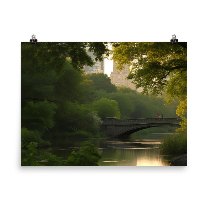 Central Park - A serene oasis in the heart of the city photo paper poster - Posterfy.AI