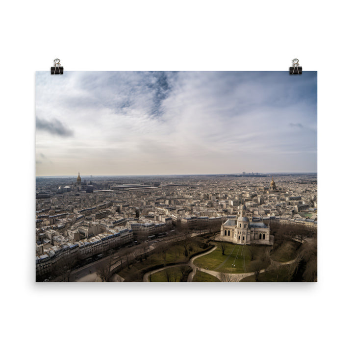 Sacr Cur Basilica - A Stunning View of Paris photo paper poster - Posterfy.AI