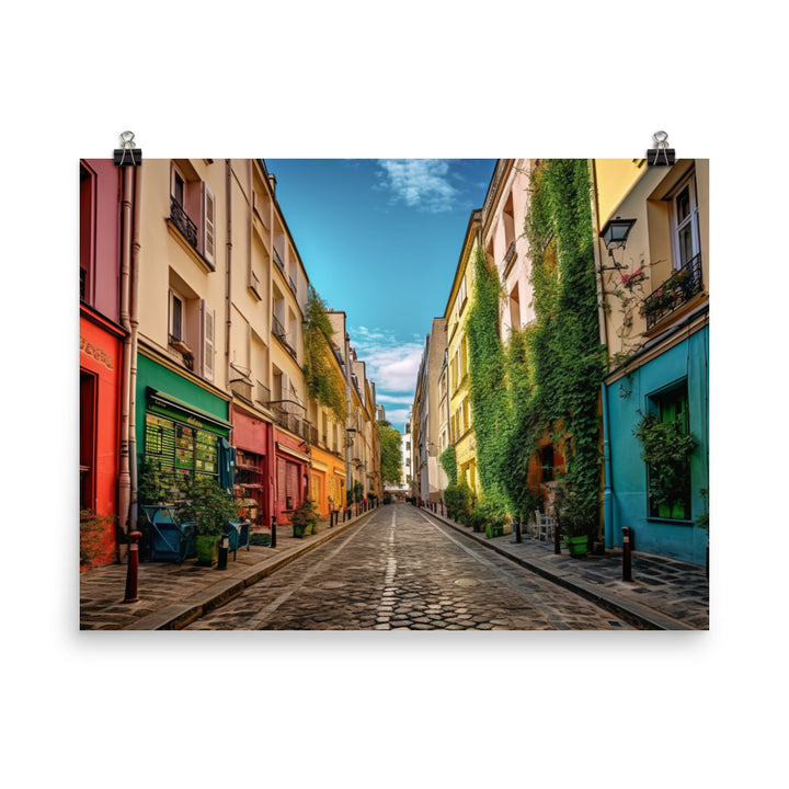 Rue Crmieux - The Most Colorful Street in Paris photo paper poster - Posterfy.AI