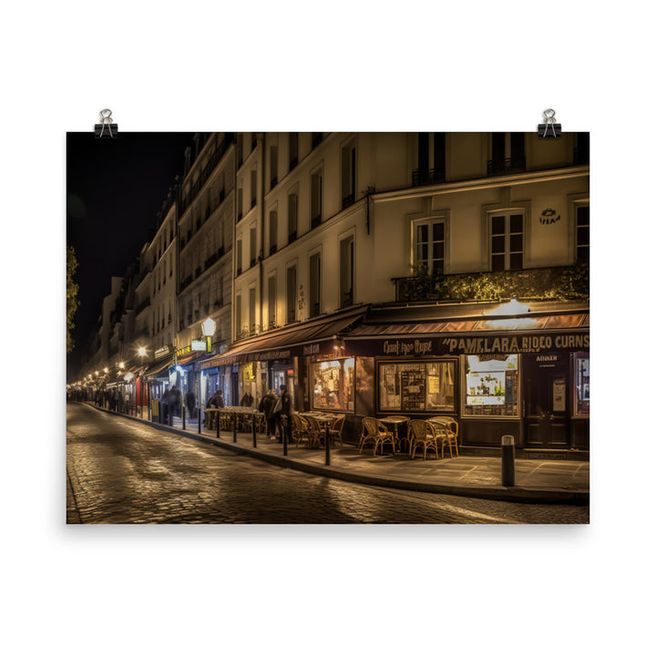 Paris by Night photo paper poster - Posterfy.AI