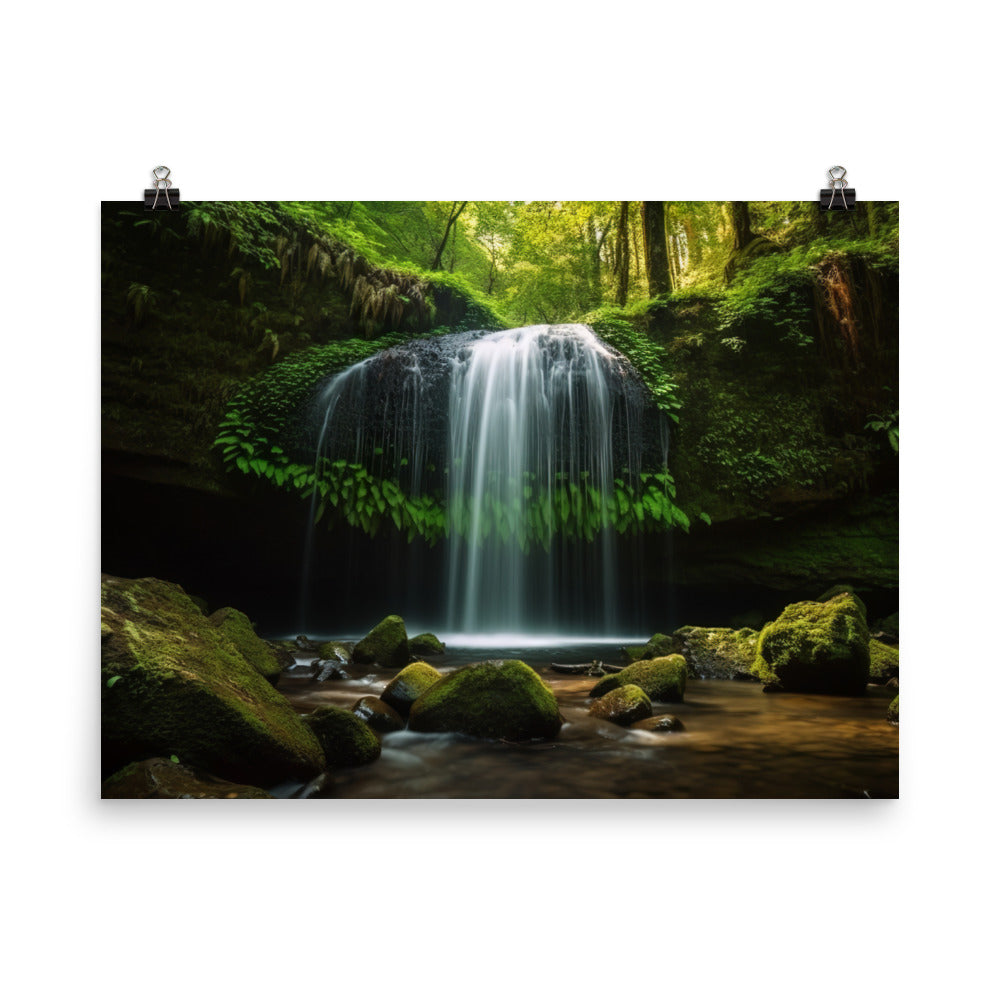 The Majestic Waterfall photo paper poster - Posterfy.AI