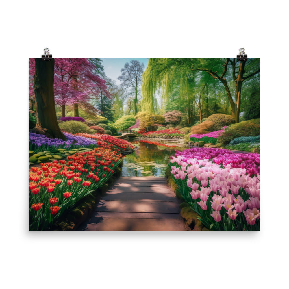 The Colorful Gardens photo paper poster - Posterfy.AI