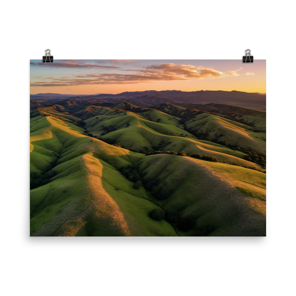 Gorgeous Rolling Hills photo paper poster - Posterfy.AI