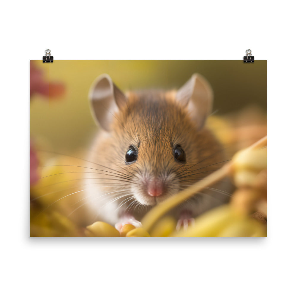 Adorable Field Mouse Close Up photo paper poster - Posterfy.AI