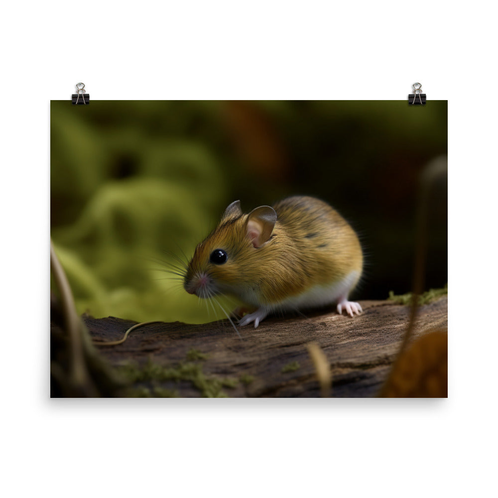 Woodland Jumping Mouse in its Natural Habitat photo paper poster - Posterfy.AI