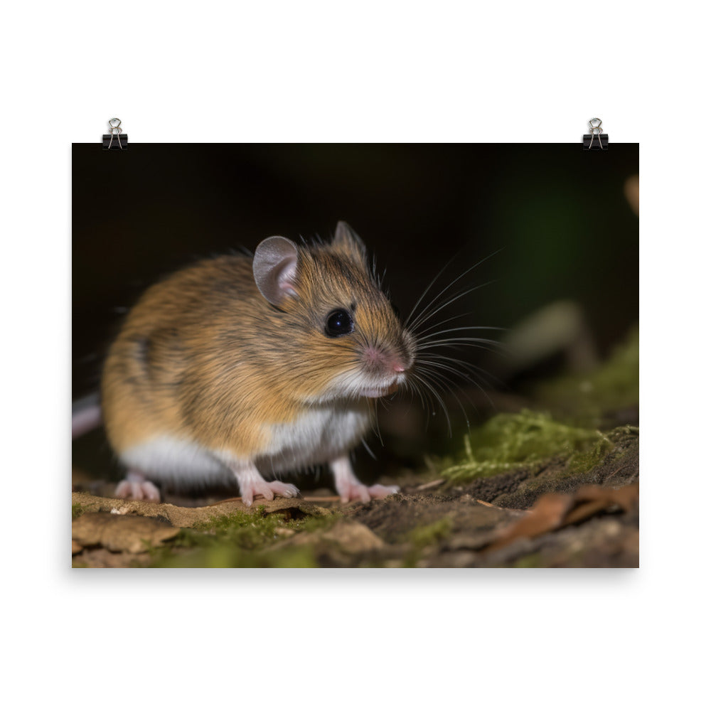 Get up Close with Woodland Jumping Mouse photo paper poster - Posterfy.AI