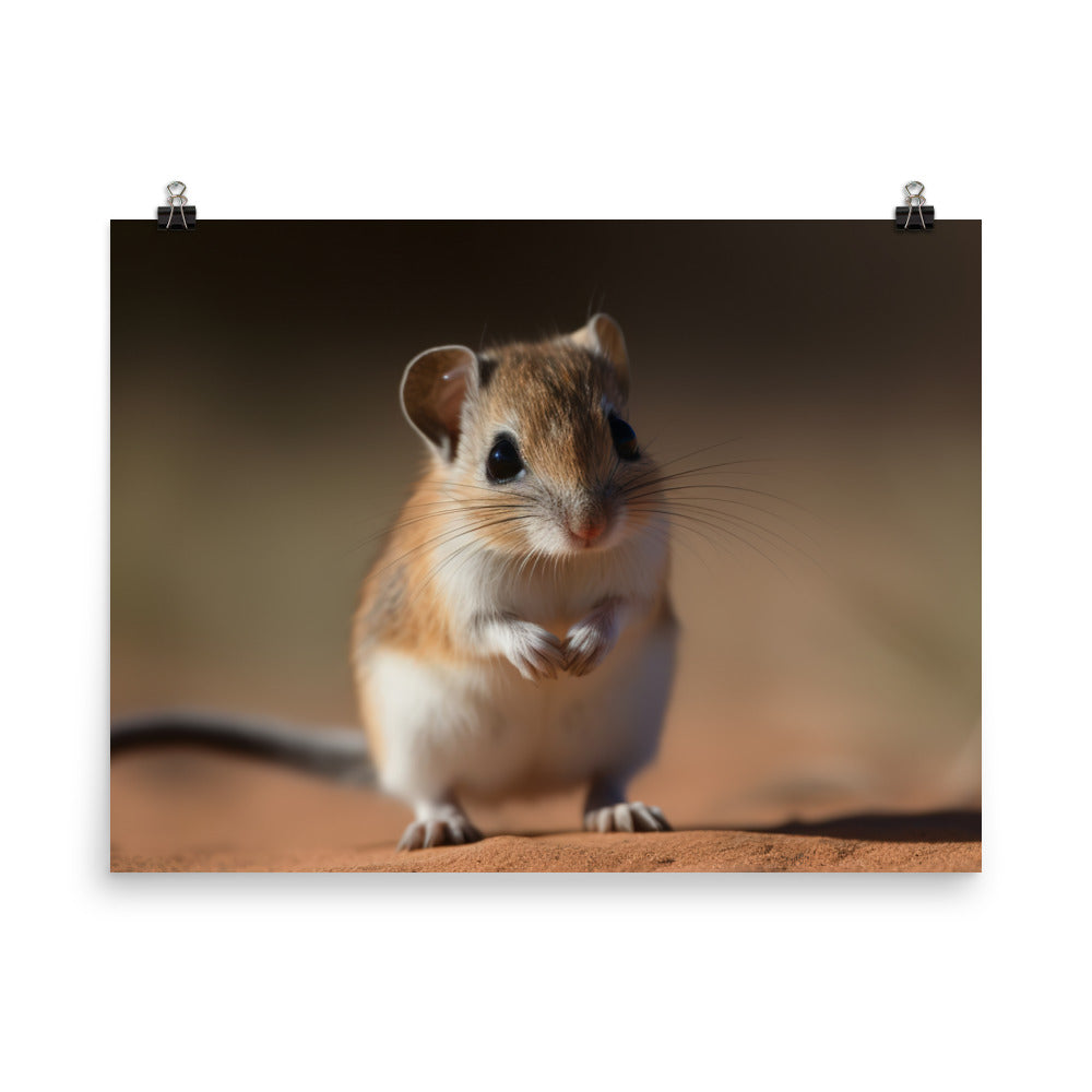 Adorable Kangaroo Rat Up Close and Personal photo paper poster - Posterfy.AI