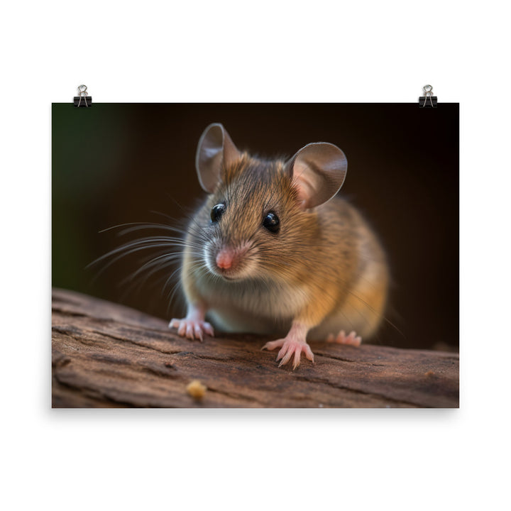 Adorable Deer Mouse Close-Up photo paper poster - Posterfy.AI