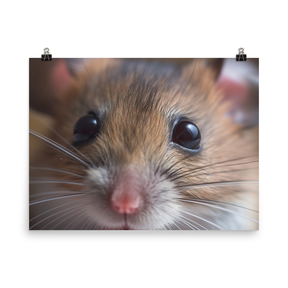 Adorable Deer Mouse Close-Up photo paper poster - Posterfy.AI