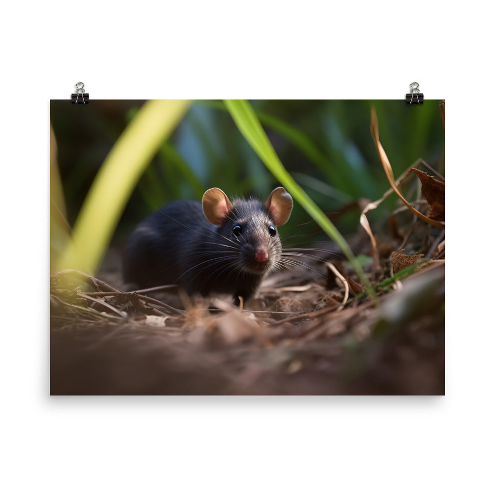 Adorable Black Rat photo paper poster - Posterfy.AI