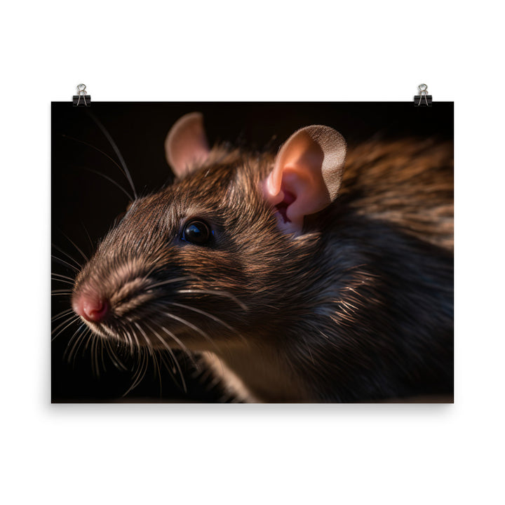 Brown Rat Portrait photo paper poster - Posterfy.AI