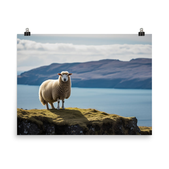 Elegant Icelandic Sheep photo paper poster - Posterfy.AI