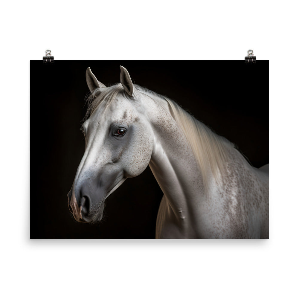 Captivating Arabian Horse Portraits photo paper poster - Posterfy.AI