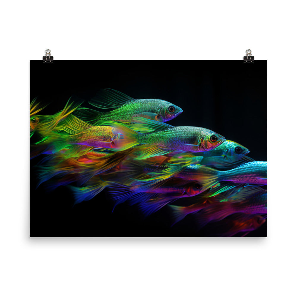 Mesmerizing Rainbow Fish photo paper poster - Posterfy.AI