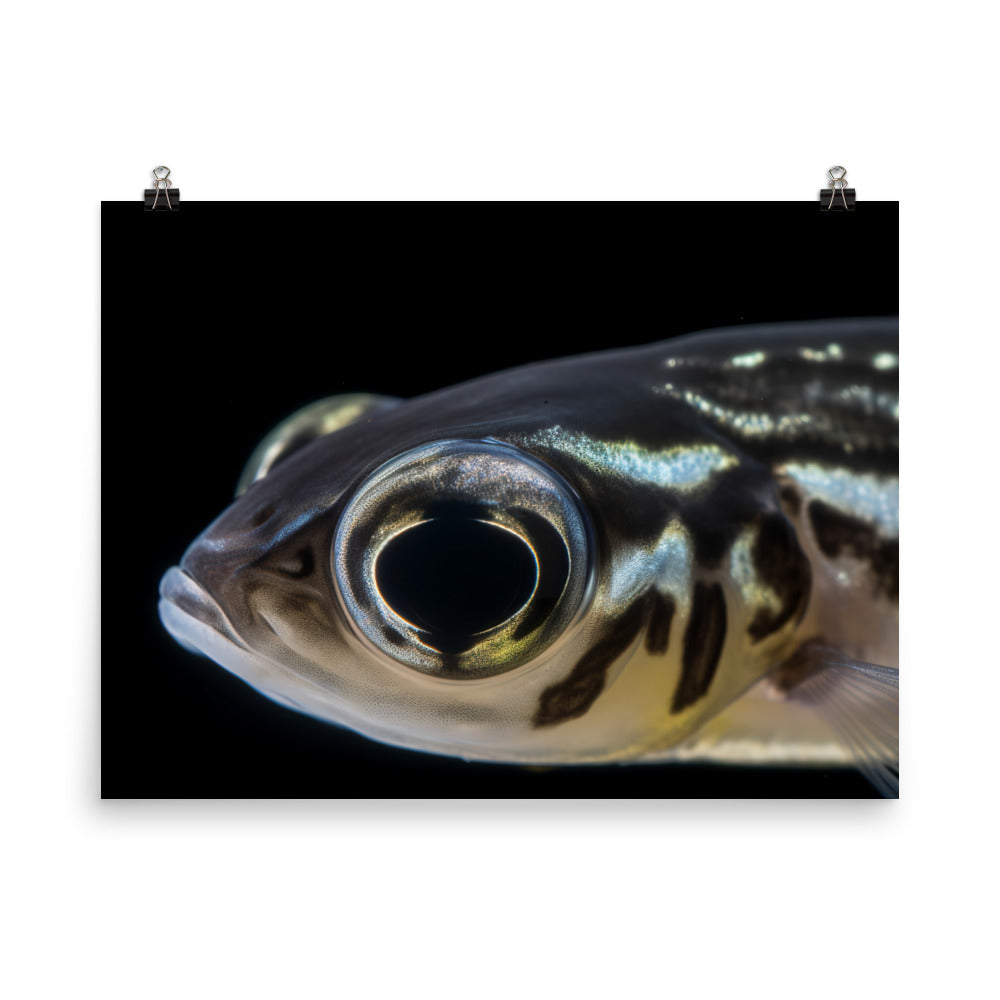 Close-Up of Majestic Zebrafish Photo paper poster - Posterfy.AI