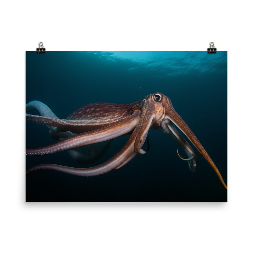 In Pursuit of the Giant Squid Photo paper poster - Posterfy.AI