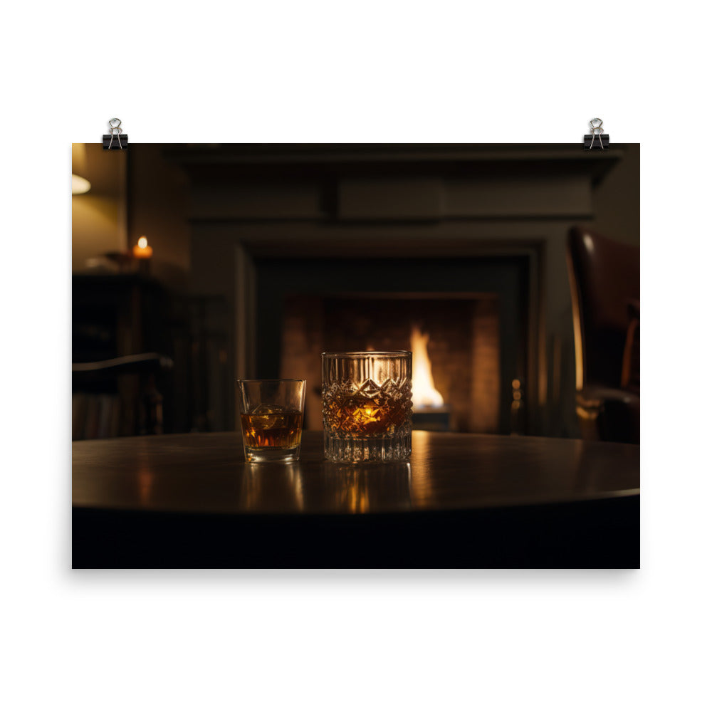 Whiskey by the Fire photo paper poster - Posterfy.AI