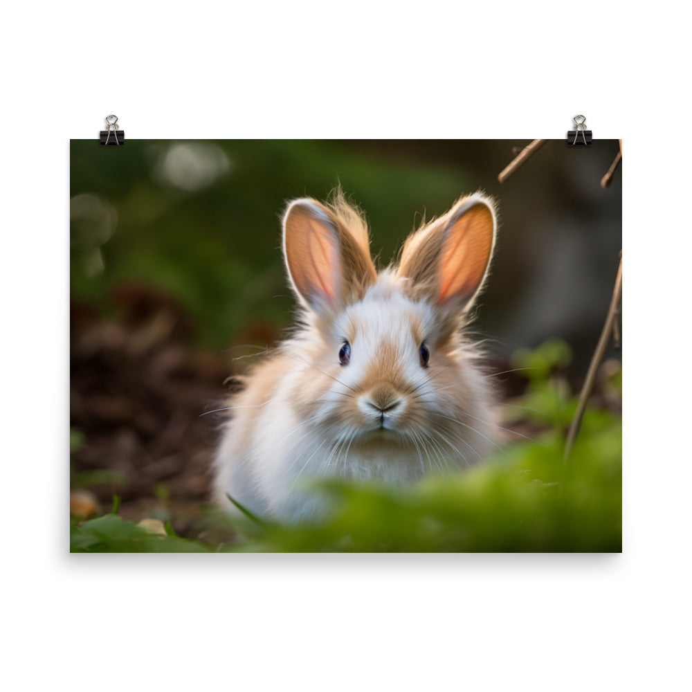 Lionhead Bunny - Curious and Playful photo paper poster - Posterfy.AI