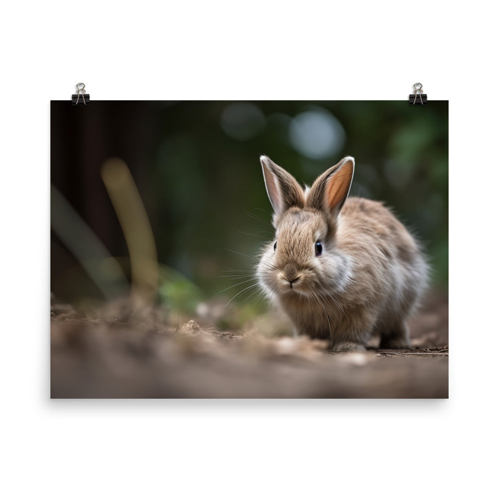 Lionhead Bunny - Curious and Playful photo paper poster - Posterfy.AI