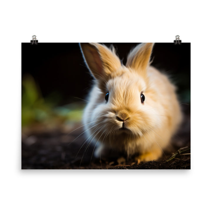 Lionhead Bunny - Curious and Playful photo paper poster - Posterfy.AI