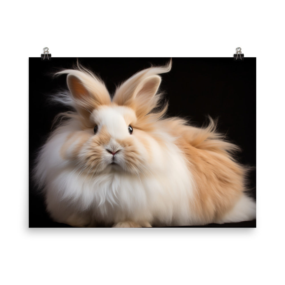 Gorgeous Lionhead Bunny - Fluffy and Majestic photo paper poster - Posterfy.AI
