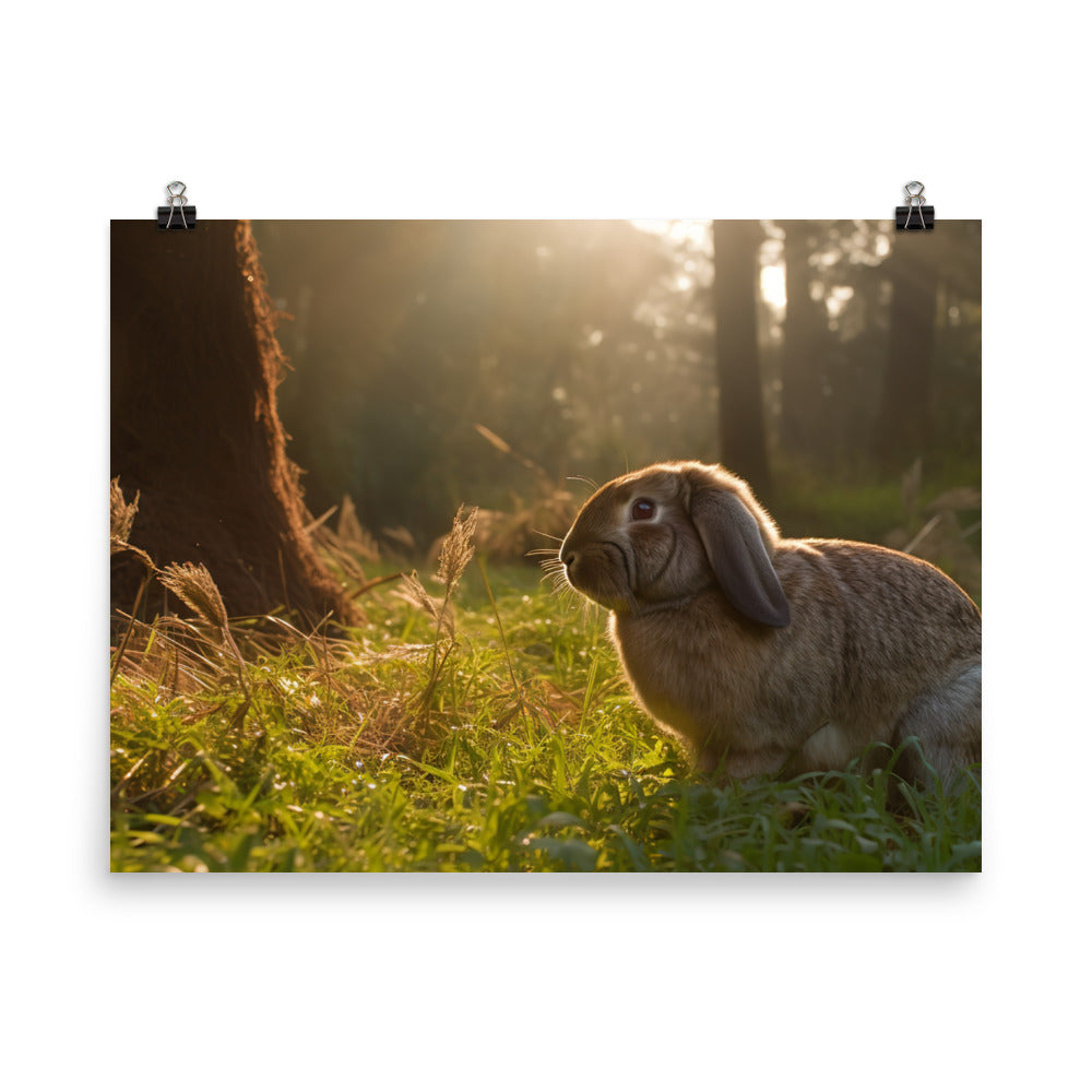 English Lop in Nature - A Rustic Beauty photo paper poster - Posterfy.AI