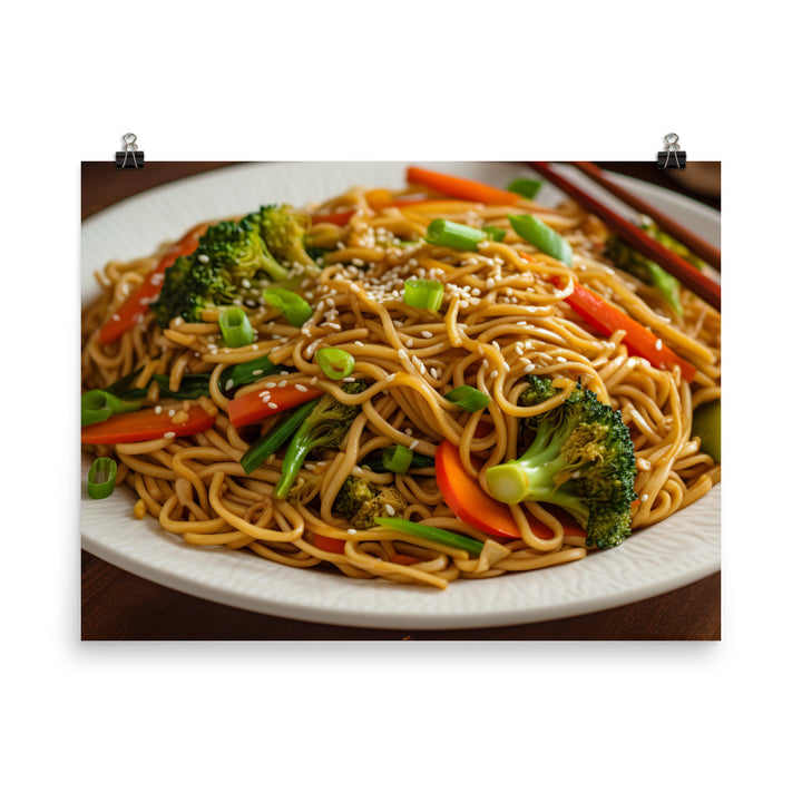 Vegetarian Lo Mein 撈麵 photo paper poster - Posterfy.AI