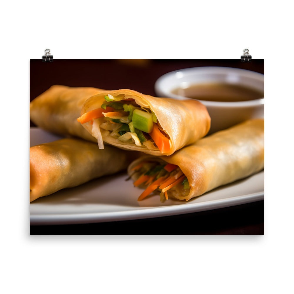 Vegetable Spring Rolls 春卷 photo paper poster - Posterfy.AI