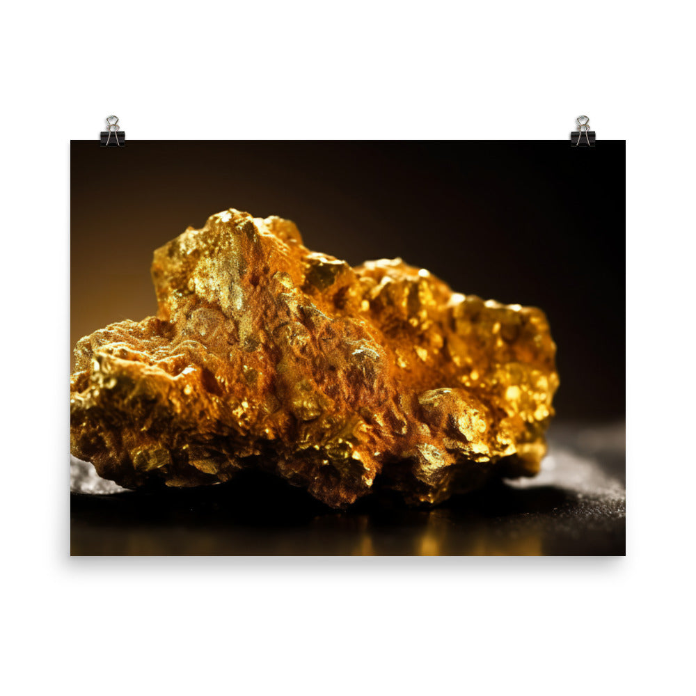 Rough Gold Nuggets photo paper poster - Posterfy.AI