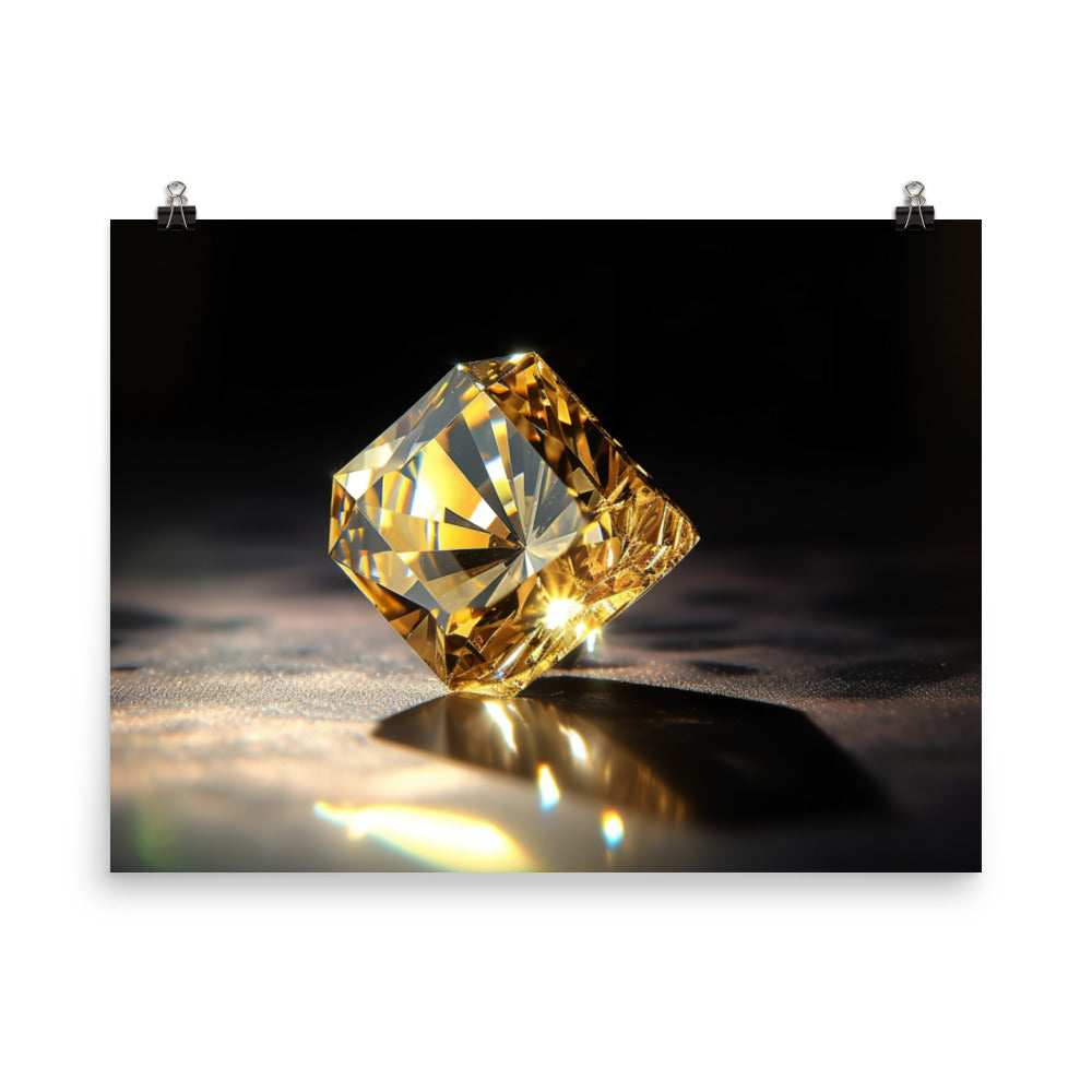 Radiant Yellow Diamond photo paper poster - Posterfy.AI