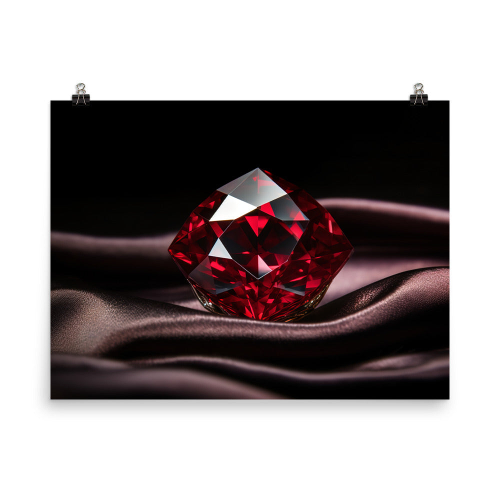 Radiant Red Diamond photo paper poster - Posterfy.AI