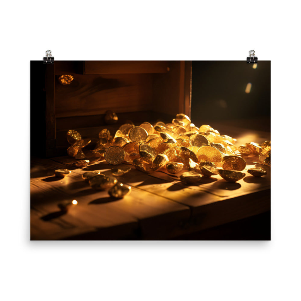 Golden Glow photo paper poster - Posterfy.AI