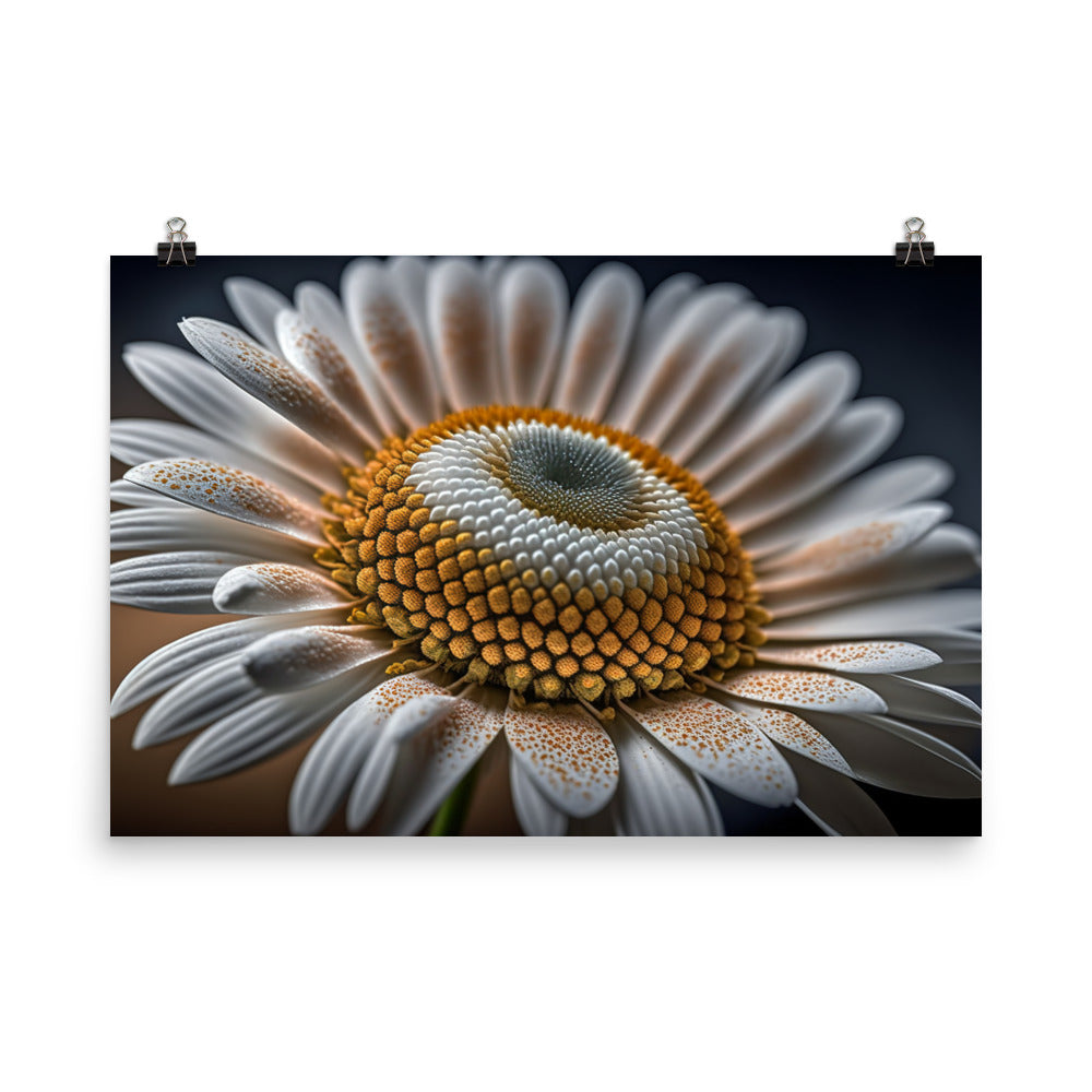 Get up close and personal with a daisy photo paper poster - Posterfy.AI