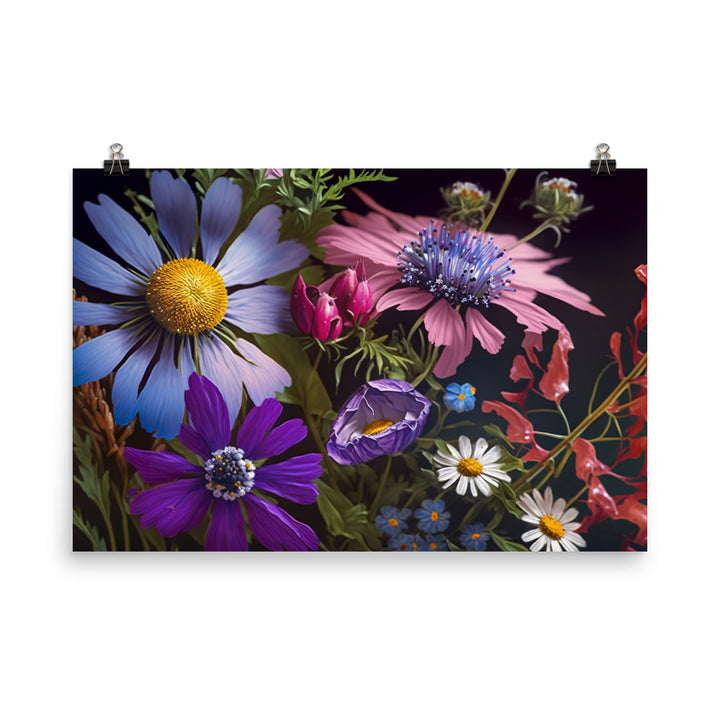 A patch of wildflowers photo paper poster - Posterfy.AI