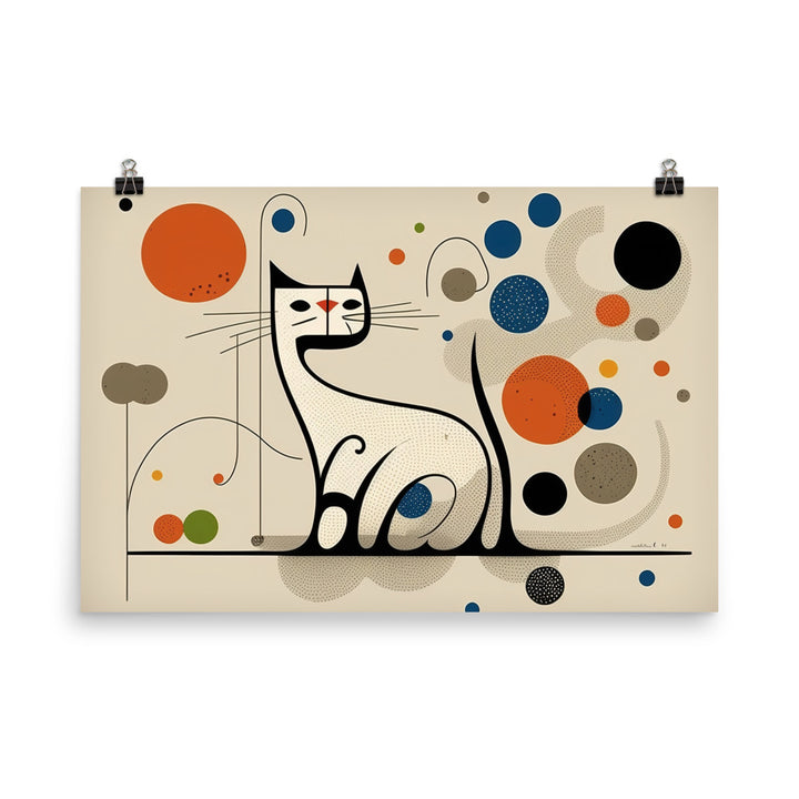Ragdoll cat in simple abstract style photo paper poster - Posterfy.AI