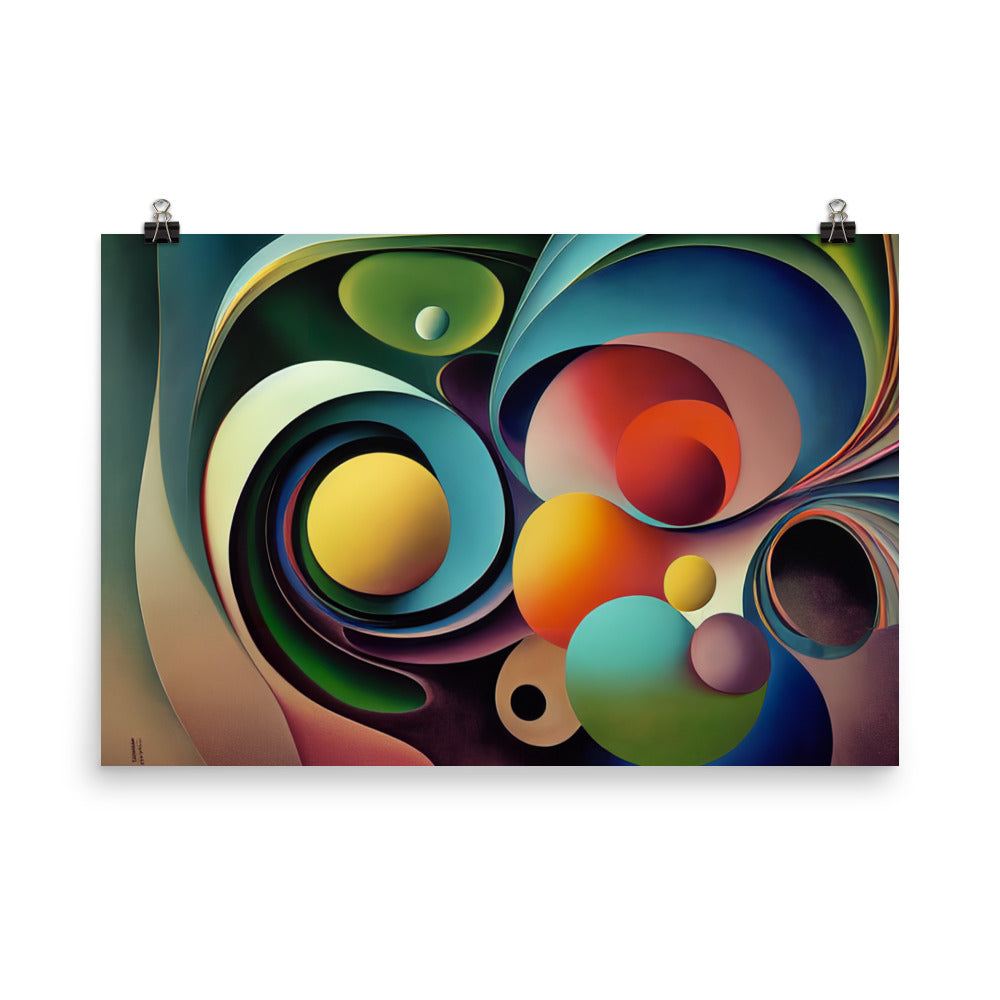 Swirl colorful abstract photo paper poster - Posterfy.AI