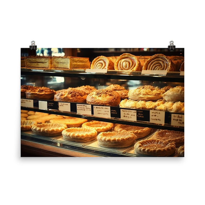 Freshly baked meat pies photo paper poster - Posterfy.AI