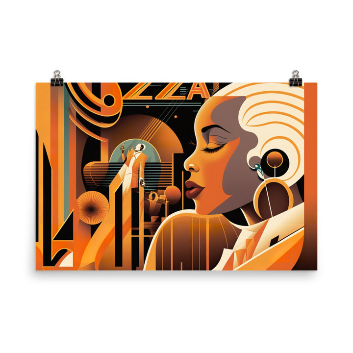 Jazz band in Art Deco era photo paper poster - Posterfy.AI