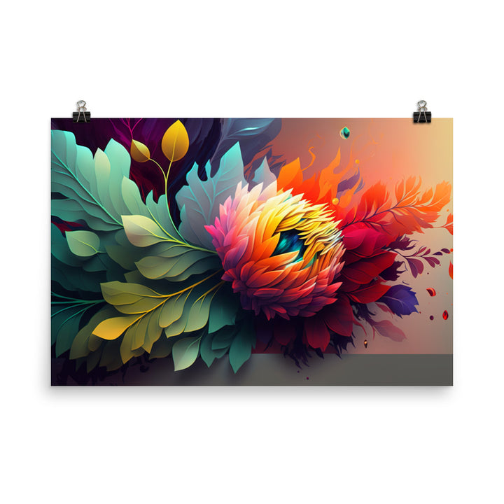 Colorful Flora photo paper poster - Posterfy.AI