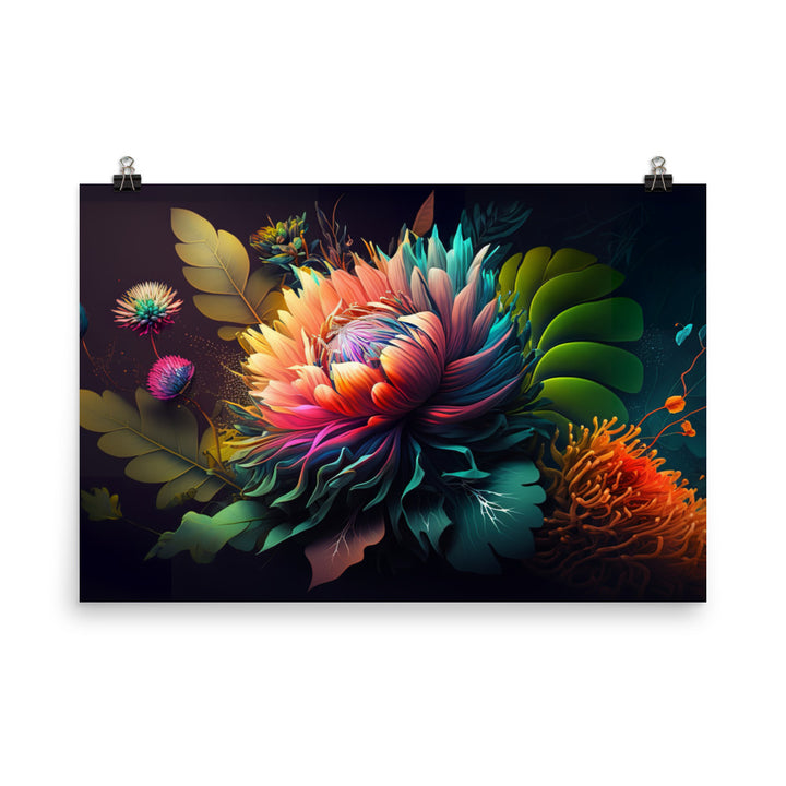 Colorful Flora photo paper poster - Posterfy.AI